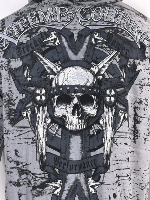 Xtreme Couture By Affliction Unisex Oversized Boxy Pullover Hoodie Cannon