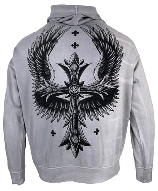 Xtreme Couture By Affliction Unisex Oversized Boxy Pullover Hoodie Uprising