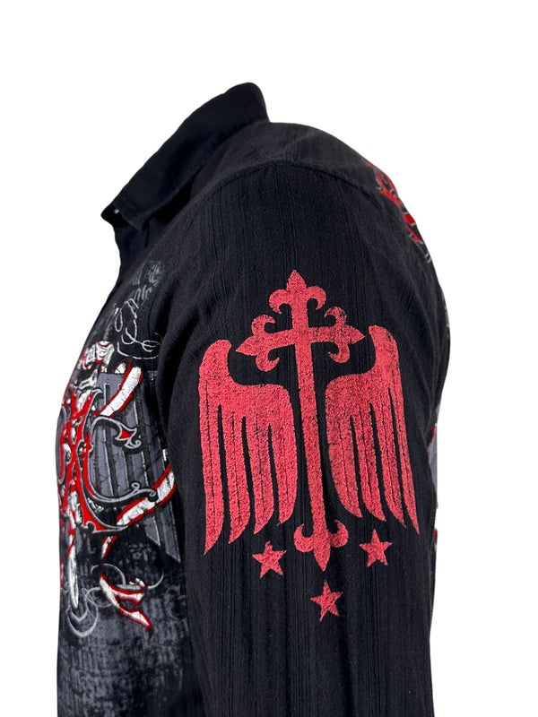 Xtreme Couture by Affliction Men's Button Down Shirt Brawl