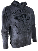 Archaic By Affliction Unisex Oversized Boxy Pullover Hoodie Black Tide