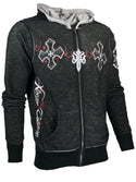 Xtreme Couture By Affliction Reversible Zip Up Men's Hoodie Glorious ++