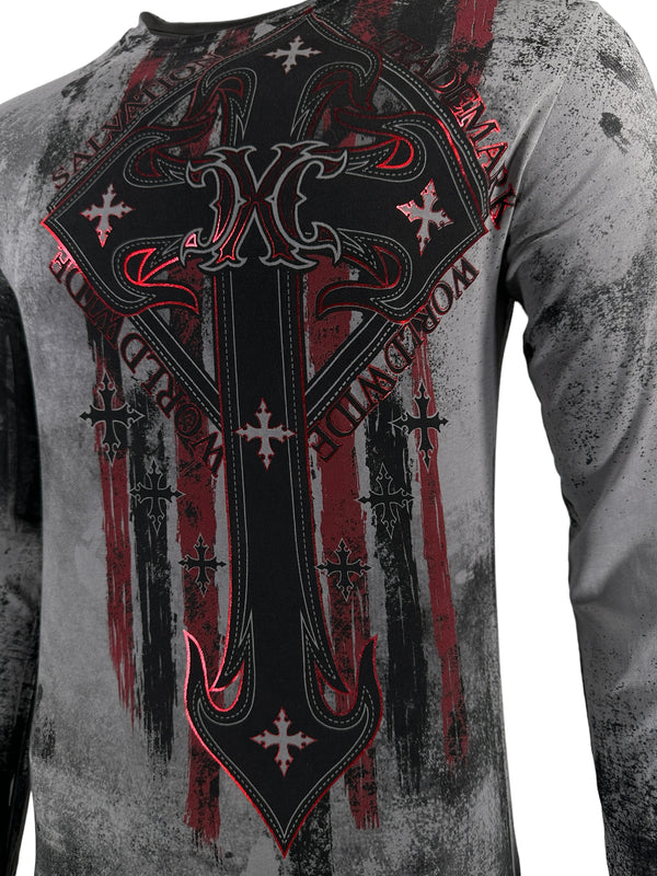 Xtreme Couture By Affliction Men's Long Sleeve T-shirt Liberty Crusade