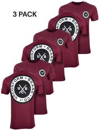 UNCONFORM Men's T-shirt Basic Packs Burgundy