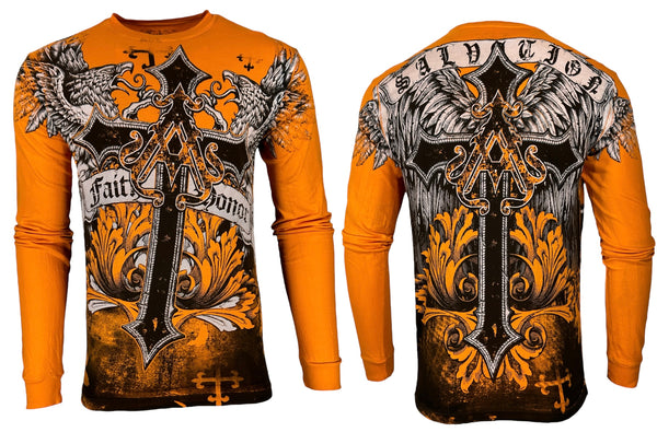 Xtreme Couture By Affliction Men's Long Sleeve T-shirt Winged Creature