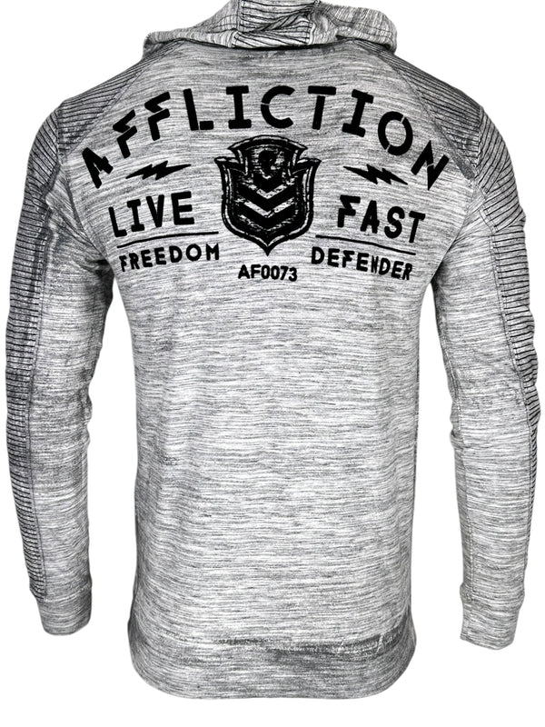 Affliction Men's Lightweight Hoodie Sweatshirt Value Freedom ++