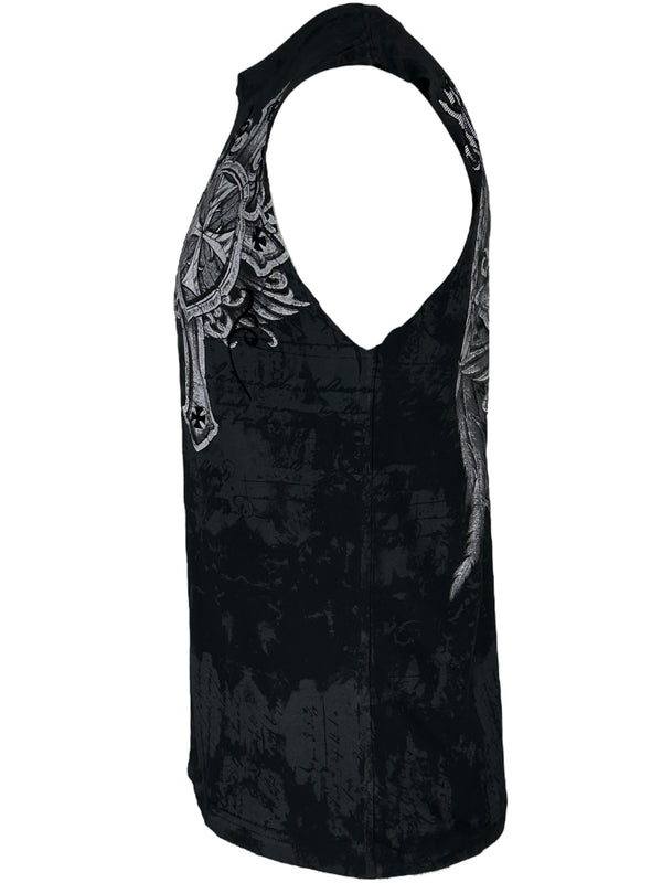 Xtreme Couture By Affliction Men's Muscle T-shirt Tank Top Ragged Faith