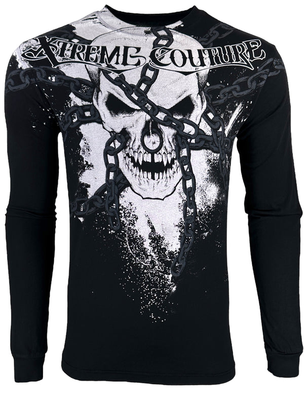 Xtreme Couture By Affliction Men's Long Sleeve T-shirt Chained