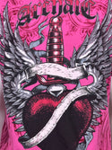 Archaic By Affliction Women's T-shirt Torn Heart **