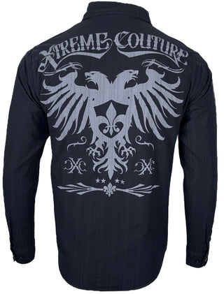Xtreme Couture by Affliction Men's Button Down Shirt Rain