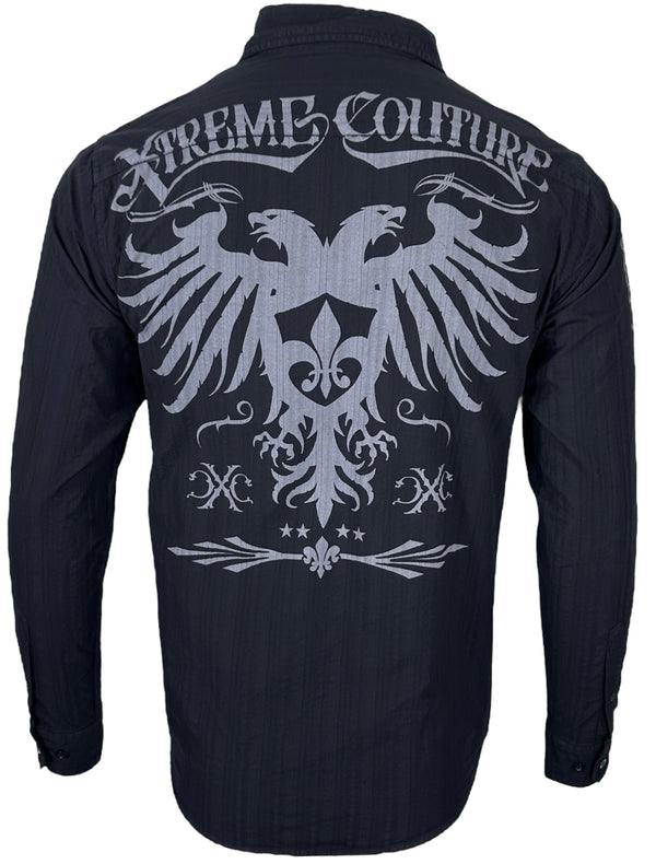 Xtreme Couture by Affliction Men's Button Down Shirt Rain