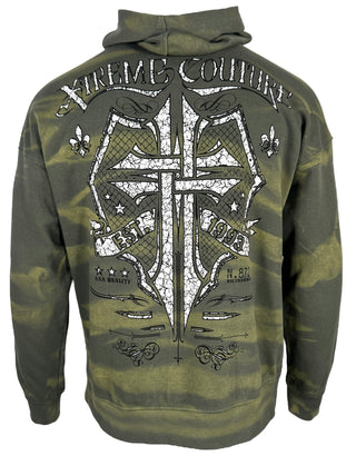 Xtreme Couture By Affliction Unisex Oversized Boxy Pullover Hoodie Saracen