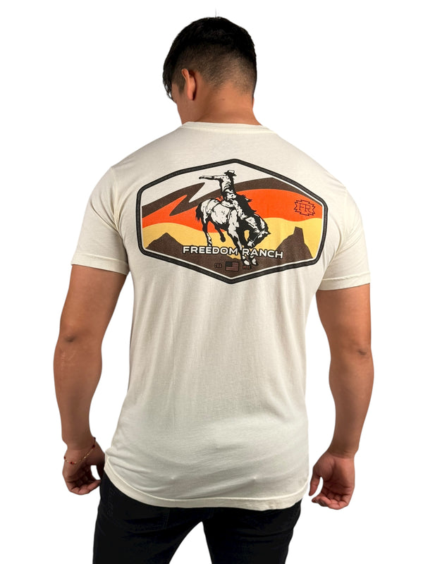 Freedom Ranch Men's T-shirt Sunset Rider