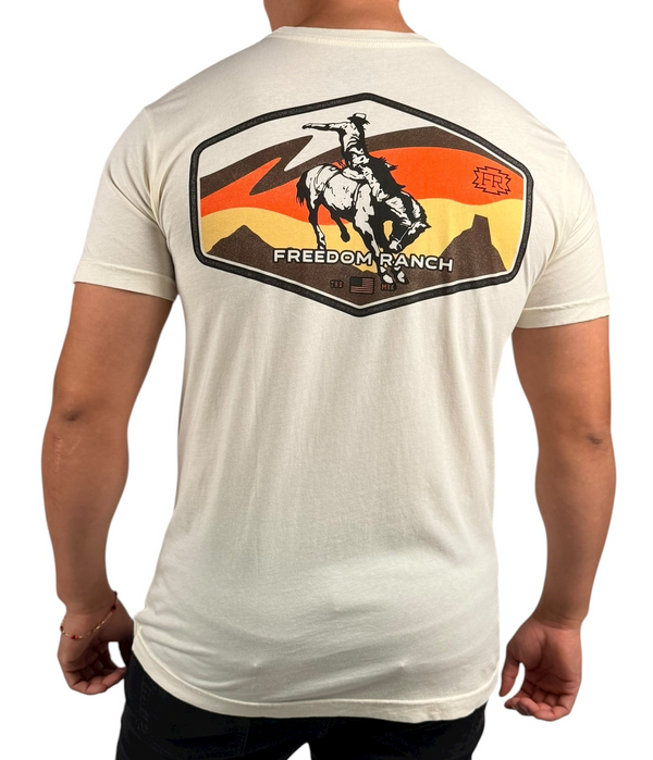 Freedom Ranch Men's T-shirt Sunset Rider