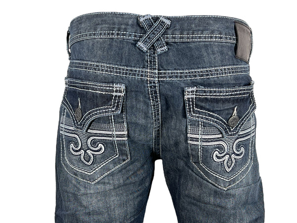 Xtreme Couture Men's Denim Jean Relaxed Fit Geo Flap Straight ^^