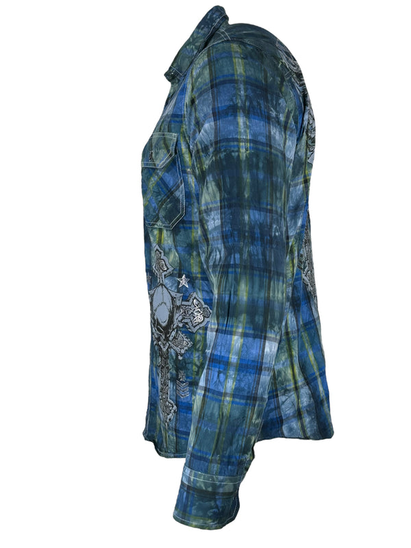 Xtreme Couture by Affliction Men's Button Down Shirt Iron Cadence