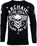 Archaic By Affliction Men's Long Sleeve T-shirt Strong Crest