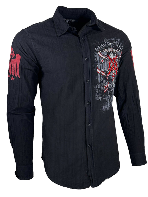 Xtreme Couture by Affliction Men's Button Down Shirt Brawl