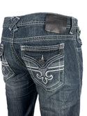Xtreme Couture Men's Denim Jean Relaxed Fit Geo Flap Straight ^^