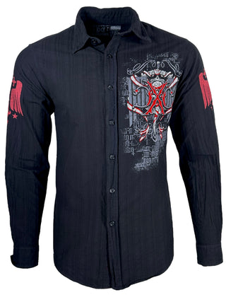 Xtreme Couture by Affliction Men's Button Down Shirt Brawl