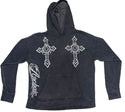 Archaic By Affliction Unisex Oversized Boxy Pullover Hoodie Stone Ranger ++