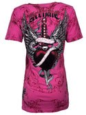 Archaic By Affliction Women's T-shirt Torn Heart **