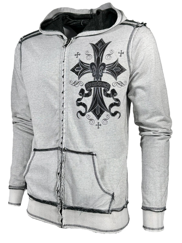 Xtreme Couture By Affliction Reversible Zip Up Men's Hoodie Glorious ++