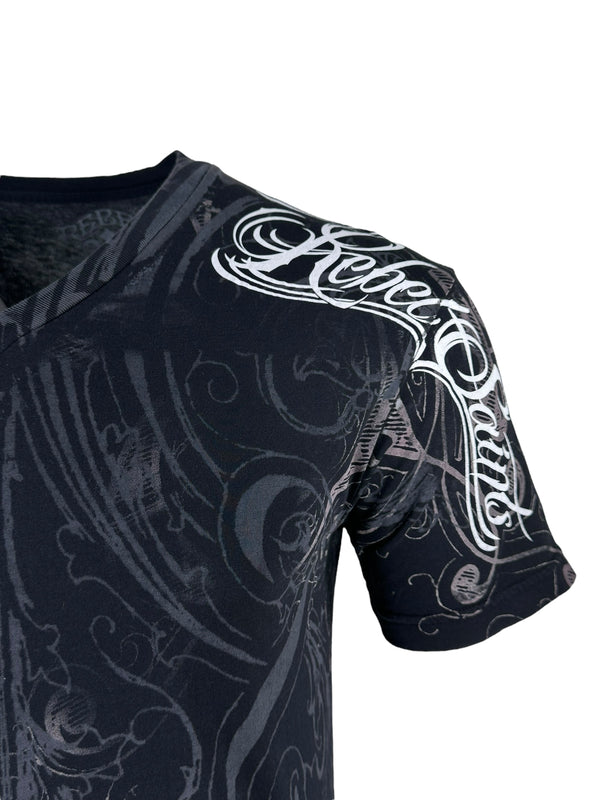 Rebel Saint by Affliction Men's T-Shirt Fracture