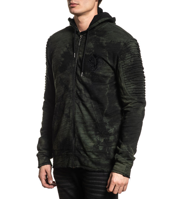 Affliction Men's Zip Up Hoodie Ac Ayahuasca