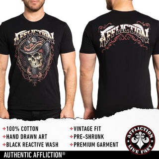 Affliction Men's T-shirt Black Tooth