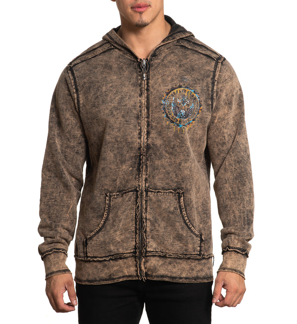 Affliction Men's Hoodie Rustproof Zip Up Hood ^^