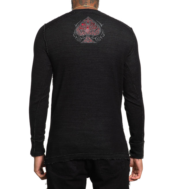 Affliction Men's Reversible Thermal Shirt Paramount