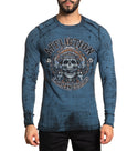 Affliction Men's Reversible Thermal Shirt AC Outlaw Steel