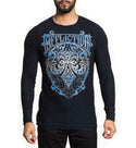 Affliction Men's Reversible Thermal Shirt AC Outlaw Steel