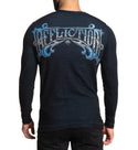 Affliction Men's Reversible Thermal Shirt AC Outlaw Steel
