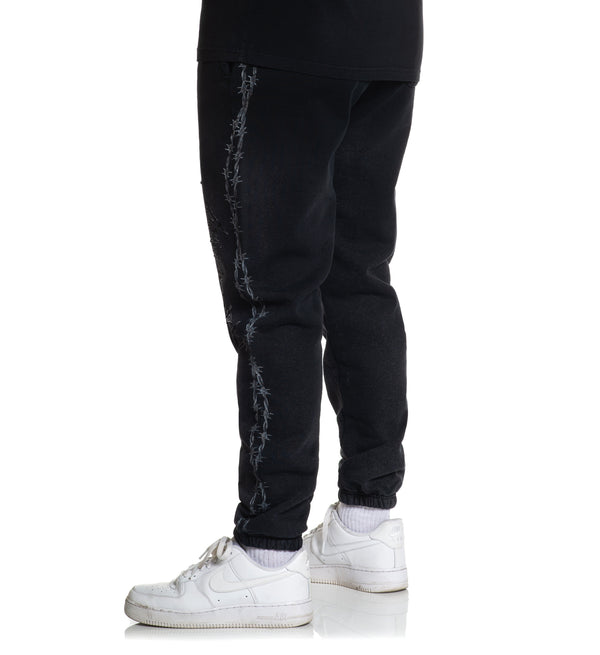 Affliction Men's Sweatpant Heavyweight Black Night      ++*