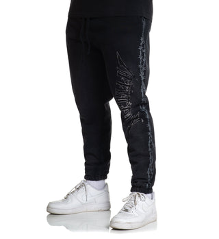 Affliction Men's Sweatpants Heavyweight Black Night