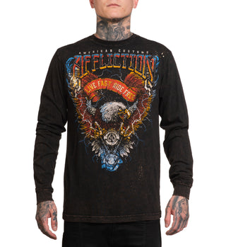Affliction Men's Long Sleeve T-shirt Shredded Pavement
