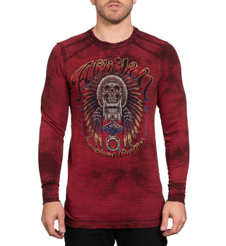 Affliction Men's Thermal Shirt Reversible Ac Native Auto