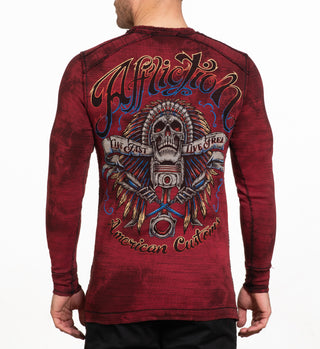 Affliction Men's Thermal Shirt Reversible Ac Native Auto