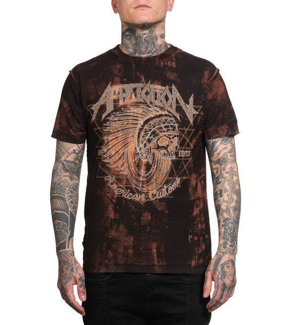 Affliction Men's Reversible T-shirt AC Slow Burn