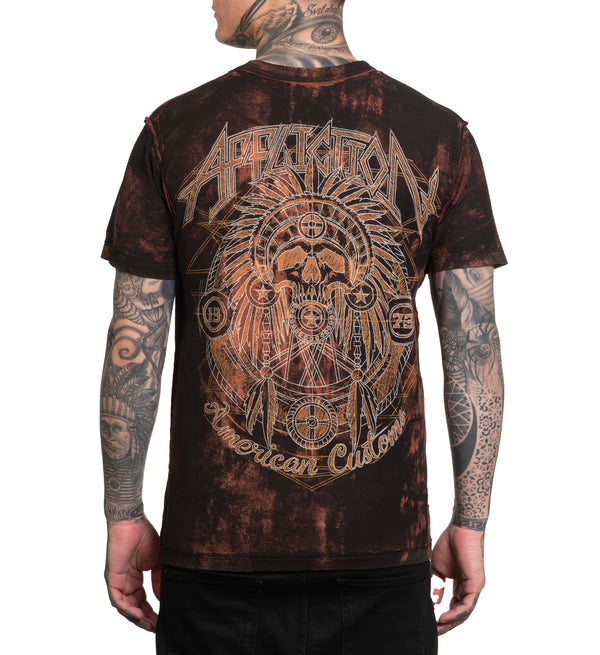Affliction Men's Reversible T-shirt AC Slow Burn