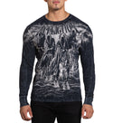 Affliction Men's Thermal Shirt Black Night
