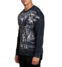 Affliction Men's Thermal Shirt Black Night