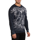 Affliction Men's Thermal Shirt Black Night