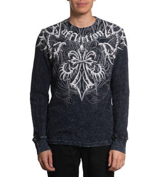 Affliction Men's Thermal Shirt Skeleton