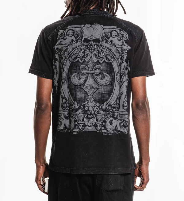 Affliction Men's Henley T-shirt Gate