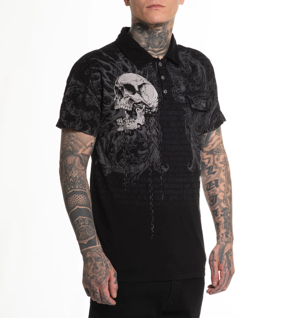 Affliction Men's Polo Shirt Collapse