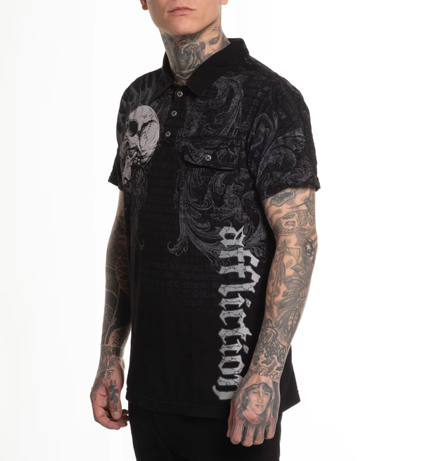 Affliction Men's Polo Shirt Collapse