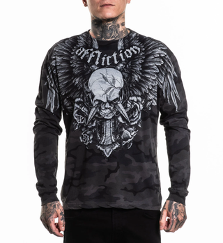 Affliction Men's Long Sleeve T-shirt Crossed Over