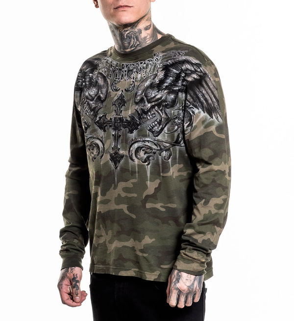 Affliction Men's Long Sleeve T-shirt Fragmented